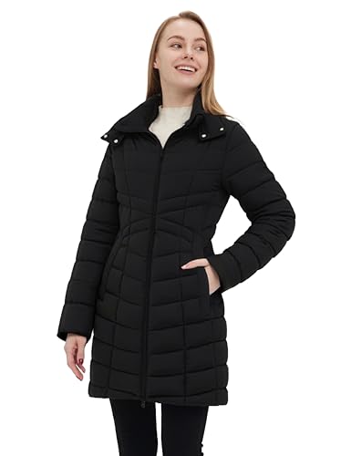 wantdo Women's Puffer Jacket Warm Padded Winter Coat Long Quilted Jacket (Available in Plus Size)3