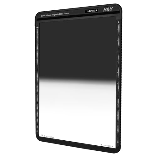 H&Y 角型フィルター 100mm幅 ハーフND ハードGND8 Kシリーズ 100x150mm Hard GND 0.9 (最大3段分減光) マグネットフレーム付 ゴリラガラス 帯電防止 防汚 撥水 防傷 低反射 両面コート KH09