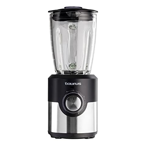 Batidora de vaso Taurus 1200W con jarra de cristal de 1.75L y cuchillas de acero inoxidable de 6 filos Cover