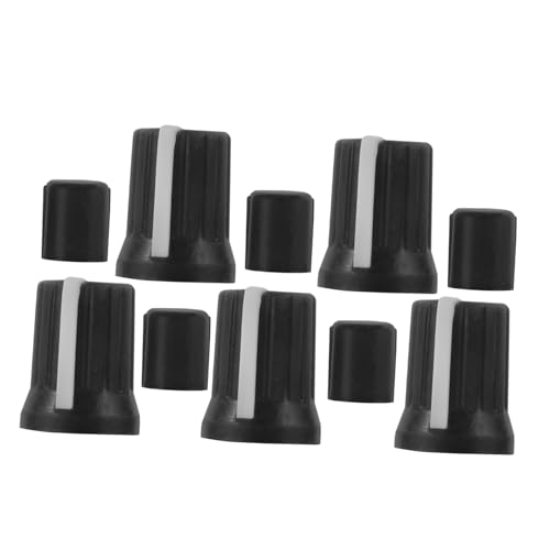 FAVOMOTO 5pcs Potentiometer Volume Knobs Sturdy Material Replacement for Old/damaged Volume Tone Control Caps