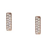 Farbe: Roségoldfarben Fossil Damen Ohrstecker Glitz Studs, JF03028791