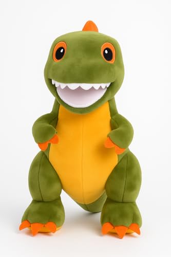 Image of Blue Penguin Plush Stuffed Animal, Cute Smiling Face Design with Yellow Beak and Feet, Soft Cuddly Toy for Kids (DINASOR OLIVE30CM-1)
