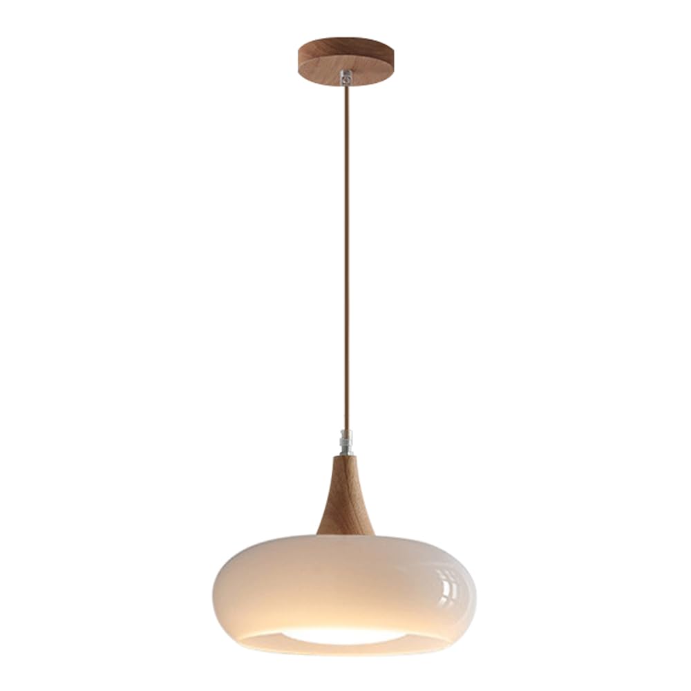 ZGDHWCR Nordic Minimalist Style Pendant Lamp, E26 Base Glass Hanging Light, Flush Mount Height Adjustable Chandelier, Restaurant Living Room Balcony Decoration Light Fixtures