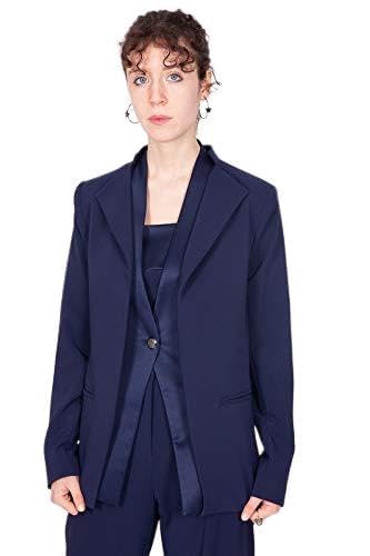 Veste tailleur bi-col aux finitions haut de gamme