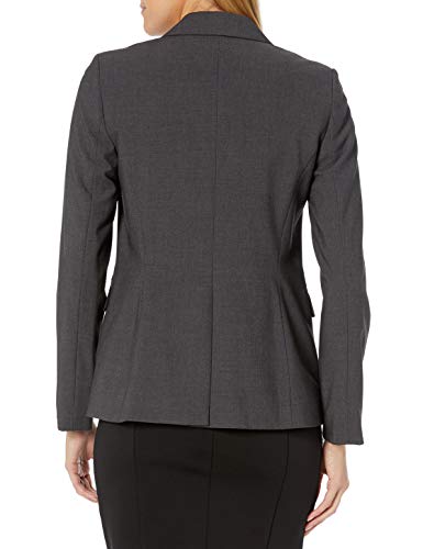 Calvin Klein Women's One Button Lux Blazer - Sleek Design, Professional Style, Classic Fit - 95% Polyester, 5% Elastane - M, Black
