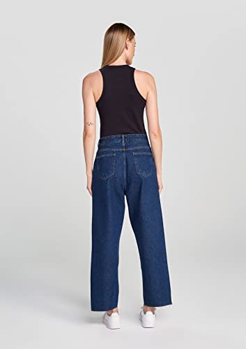 Calça Jeans Feminina Cintura Alta Reta