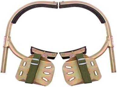 Adjustable Electrician Pole Climbing Spikes Kit, Steel Lineman Spurs, 1 Pair Foot Buckle Climb Gear for Smooth Pole Access, Durable Climbing Equipment