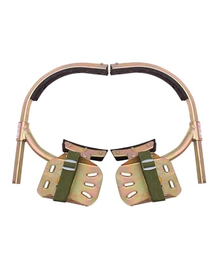 Electrician Pole Climbing Spikes Kit,Lineman Climbing Shoe Spurs Steel,1 Pair Electrician Foot Buckle,Adjustable Climb Gear for Smooth Pole(500mm/19.69in)