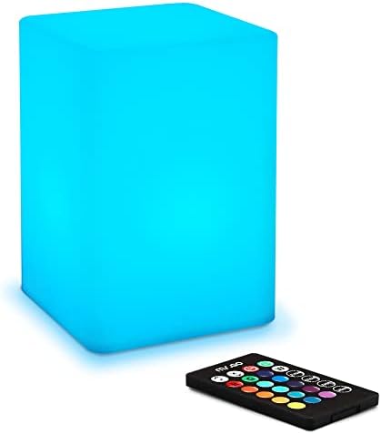 Mr.Go 6-Inch LED Cube Light, Dimmable Night Light Mood Lamp with Remote
