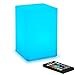 Mr.Go 6-inch Dimmable LED Night Light Mood Lamp for Kids and Adults - 16 RGB Colors - 5 Level Dimming - 4 Lighting Effects - Rechargeable - Remote Control - Decorative - Fun and Safe - White Cube