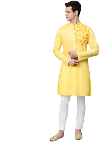 Solid Asymmetric A-Line Kurta for Men 