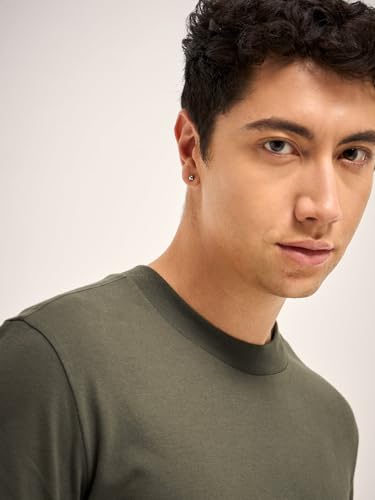 Image of Solid Crew Neck Regular Fit T-Shirt
