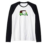 Tuk Tuk Auto Rickshaw | Asian Fun Ride Raglan Baseball Tee