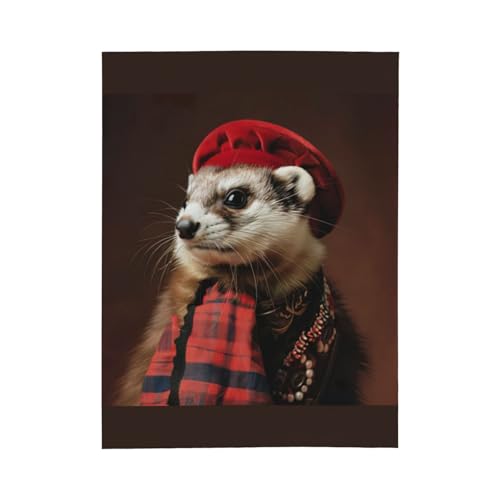 Couverture flanelle furet super douce et chaude multifonction
