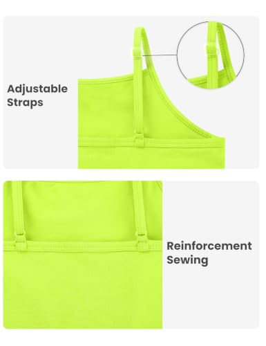 Image of Auranso Girls Undershirts Kids Camisole Toddler Adjustable Straps Tank Tops