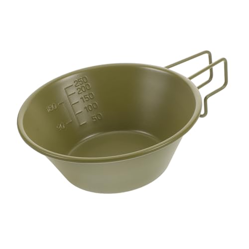 Sosoport Compact Outdoor Camping Bowl Metal Soup Bowl Handle Lightweight and Portable for Hiking Picnic and Travel (250ml)