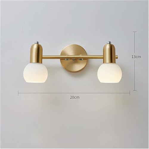 Lámpara de pared de baño ajustable con pantalla de vidrio translúcido 5