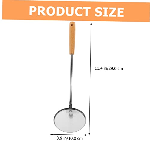 Cuchara de freír inoxidable PRETYZOOM con mango práctico para repostería y snacks 4