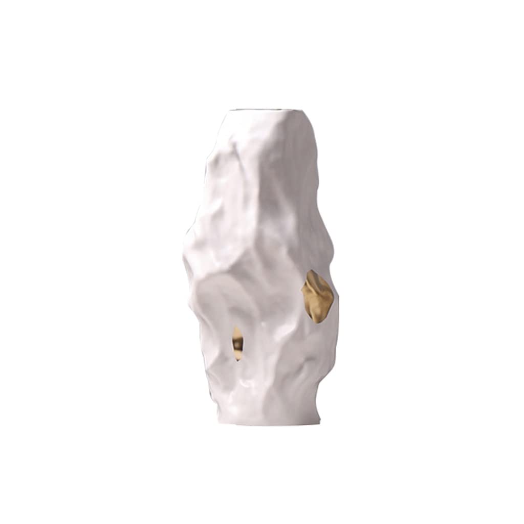 Vase irrégulier moderne grand format blanc pour briser la monotonie du salon