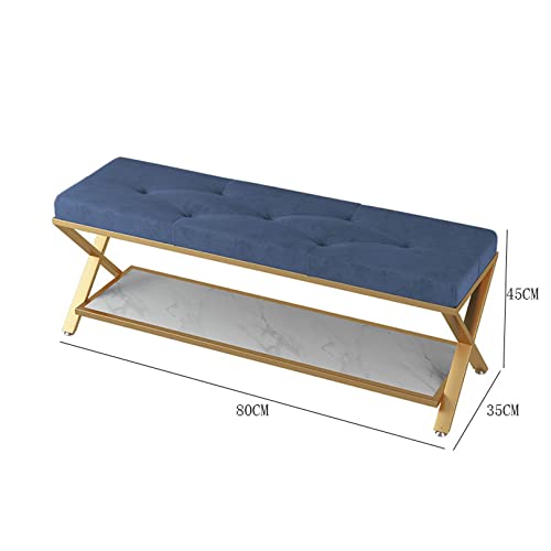 Banc à chaussures d'entrée avec rangement en fer noir - 3