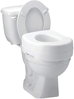 Carex Toilet Seat Riser - Adds 5 Inch of Height to Toilet - Raised Toilet Seat With 300 Pound Weight Capacity - Slip-Resistant
