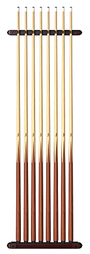 Fat Cat 52-0103 Wall Mounted Hardwood Billiard/Pool Cue Rack (2 Piece), Mahogany #TOP3