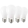 LUMILECT Dimmable Milky LED A19 Light Bulb, 25 Watt Equivalent LED Bulbs, Efficient 2W, 3000K Soft White E26 Edison Medium Screw Bulbs for Home Bedroom Kitchen Living Room Office Lamp - 4 Pack