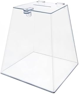 Urna Pirâmide Em Acrílico Transparente sorteio guardar