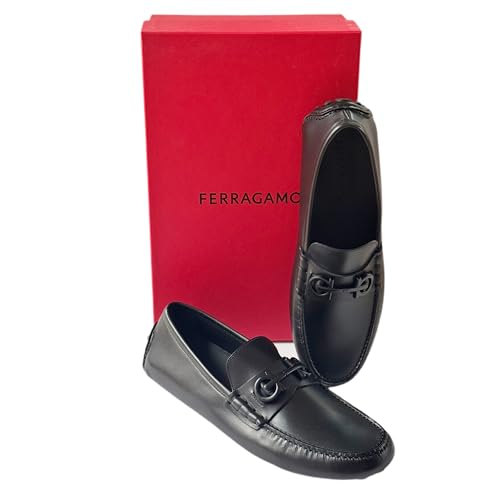 Grazioso Loafers Black Calf Leather Men's Drivers Dress Moccasin (Salvatore3