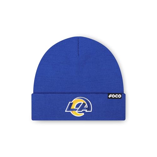 FOCO Los Angeles Rams NFL Basic Primary Logo Beanie - Montego