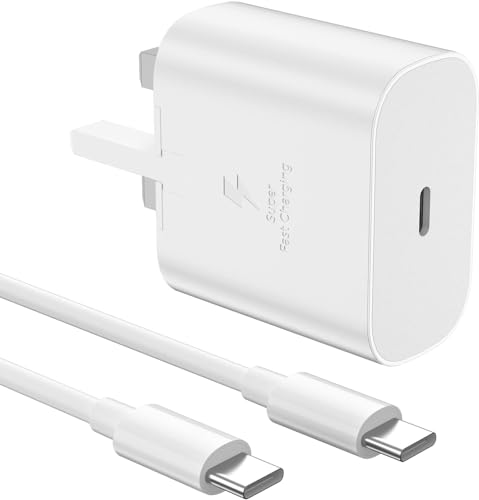 KP TECHNOLOGY 25W Super Fast Charger for Honor MagicPad 2 / Honor Pad X8a / Honor Pad 9 / Honor Pad X9 / Pad 8 / Pad X8, USB C Charger (Charging Cable + PD Plug) Power Delivery Charger (WHITE)