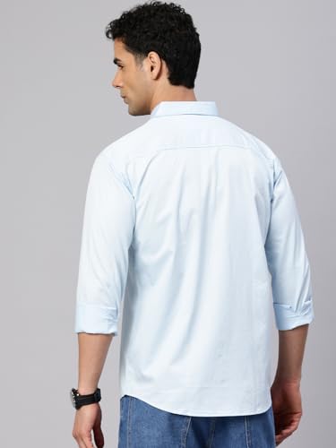 Image of Majestic Man Comfort Slim Fit Solid Pure Cotton Casual Shirt