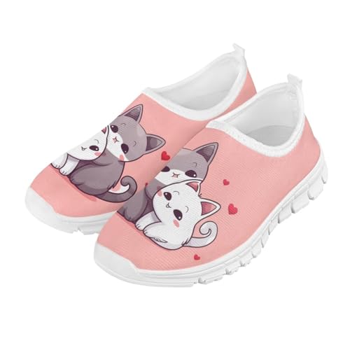 Animal Print Shoes for Girls Boys School Sneakers Breathable Mesh