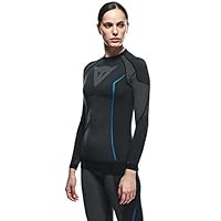 Dainese Damen Dry LS Lady Baselayer-Shirt, Schwarz/Blau, L/XL