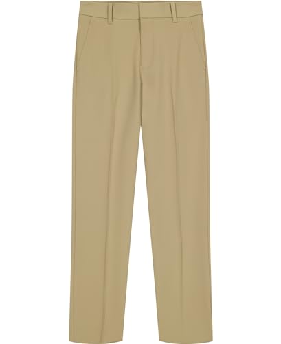 Tommy Hilfiger Boys' Th Flex Stretch Performance Dress Pant, Straight Leg Fit, Zip Fly & Belt Loops, Side & Back Pockets