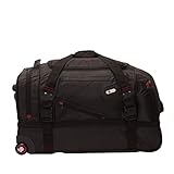 Ful Tour Manager Retractable Pull Handle Split Level Storage 30-inch Rolling Duffel Bag, Black