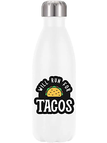 Botella de agua de acero inoxidable de 350ml blanca reutilizable con termo térmico 2