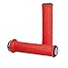 FIFTY-FIFTY Mountain Bike Handlebar Grips, Single Lock-on MTB Grips, Comfortable and Lock On, Non-Slip Bicycle Handle, Fit for All Mountain, Enduro, Downhill (Red)