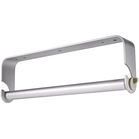 ORLESS Adhesive Paper Towel Holder Under Cabinet & Wall Mount, No Drilling Suitable for Kitchen Bathroom - Silver Cover