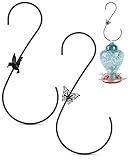 PACETAP Bird Feeders Hanger 12-Inch, 2PCS Metal Hummingbird...