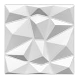 3D Wandpaneele Dekoren Wandverkleidung Deckenpaneele Platten Paneele Wanddeko Wandtattoos POLYSTYROL MATERIAL STYROPOR ARTIG 3D /2m²-8PCS Diamant White 3mm stärke