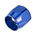 X AUTOHAUX 5 Pcs AN12 Hex Car Hose Finisher Flexible Rubber Pipe Clamp with Screw Band Adapter Fitting for Oil Fuel Water Tube Blue