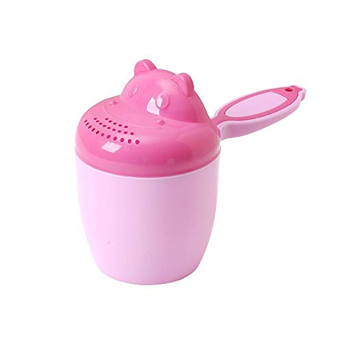 UNAOIWN Baby Bath Waterfall Rinser Kids Shampoo Rinse Cup Newborn Bath Shower Washing Head Pink