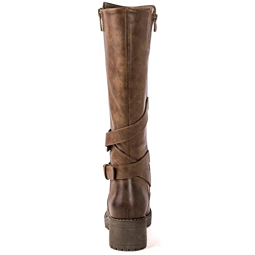Image of GLOBALWIN Women's Chunky Low Heels Boots Knee High Boots For Women