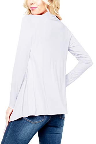 Image of Women's Drape Front Open Cardigan Long Sleeve (S-2X, Made in USA)