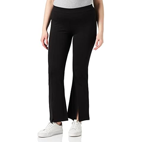 JDY Women's Flare Slit Pants in Black Cover