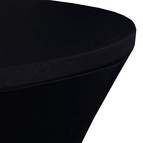 Jisen Cocktail Spandex Fitted Stretchable Elastic Tablecloth 24X43 Inch Black #TOP3