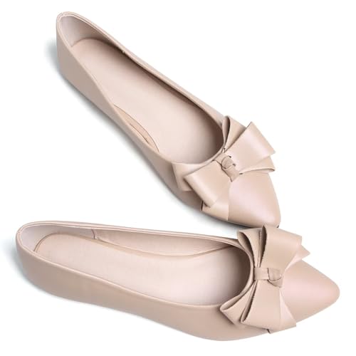 Image of SAILING LU Women's Bow-Knot Pointed Toe Ballet Flats