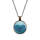 Material: Metall, Glas rund mit Cabochon-Schliff. Durchmesser 28mm