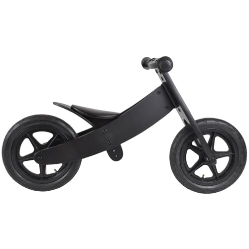 Bandits & Angels Holzlaufrad Black Bandit 2 in 1 Schwarz ab 2 Jahren – Wenderahmen – Sattel...
